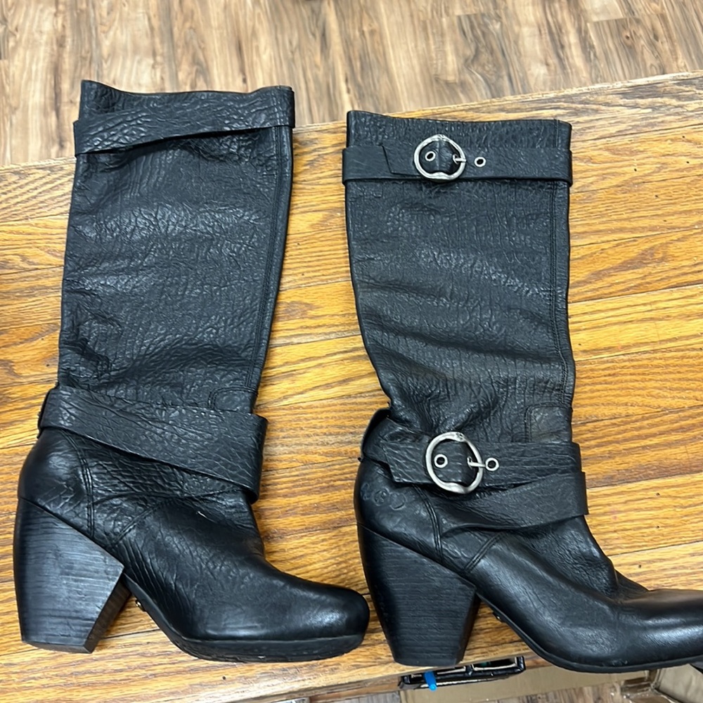 LUCKY BRAND | Candice pebbled leather knee high heeled boots - Picture 3 of 9